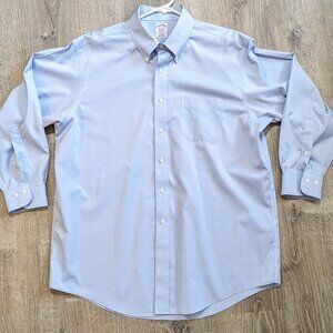 Brooks Brothers Button-Down Shirt Mens size 17-2/3 Blue Oxford